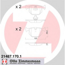 Колодки гальмівні (задні) BMW 3/5/X3/X5 97- (Ate-Teves)