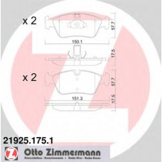 Колодки гальмівні (передні) BMW 3 (E46) 98-07 (Ate-Teves)