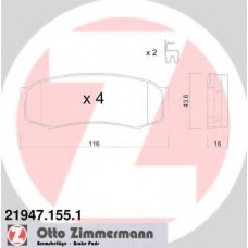 Колодки гальмівні (задні) Toyota Land Cruiser 90-02/Mitsubishi Pajero 06- (Sumitomo)