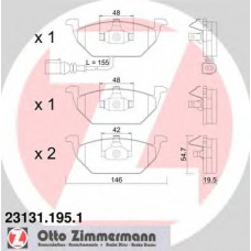 Колодки гальмівні (передні) VW Caddy 03-15 (Ate-Teves) (з датчиком)
