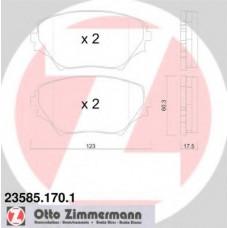 Колодки гальмівні (передні) Toyota Rav 4 II 00-05 (Akebono)