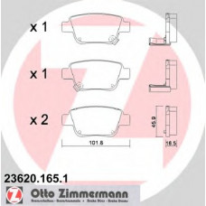 Колодки гальмівні (задні) Toyota Avensis/Corolla 1.6-2.4i 03-09 (Bendix-Bosch)
