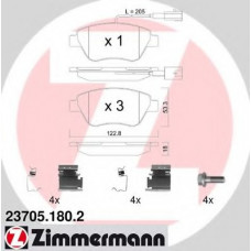 Колодки гальмівні (передні) Fiat Doblo/Citroen Nemo/Peugeot Bipper 08- (Bosch)(з датчиком)(з аксес)