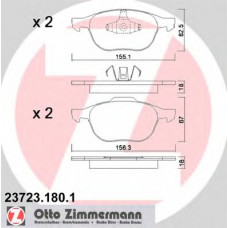 Колодки гальмівні (передні) Ford C-Max/Focus/Mazda 3/5 03- (Ate-Teves)