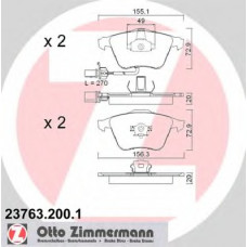 Колодки гальмівні (передні) Audi A4/A6/A8 02- (Ate-Teves) (з датчиками)