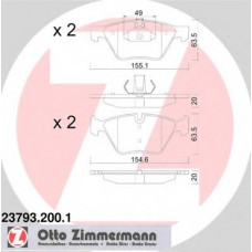 Колодки гальмівні (передні) BMW 5 (E60/E61) 03-10 (Ate-Teves)