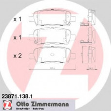 Колодки гальмівні (задні) Renault Koleos/Nissan Juke/Qashqai/X-Trail/Suzuki 08- (Akebono)