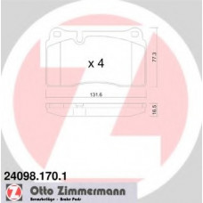 Колодки гальмівні (передні) VW Touareg 02- (Brembo)