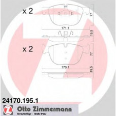 Колодки гальмівні (передні) BMW X4/X5/X6 06- (Ate-Teves)