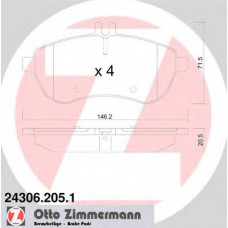 Колодки гальмівні (передні) MB C-class (S204/W204)/E-class (S212/W212) 07- (Lucas)