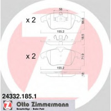 Колодки гальмівні (передні) Citroen C5 04-/ Peugeot 407/508 08-18 (Ate-Teves)