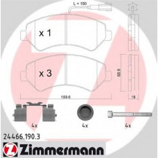Колодки гальмівні (передні) Citroen Jumper/Fiat Ducato/Peugeot Boxer 06- R16(з датч) (з аксусуар.)