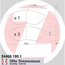 Колодки гальмівні (передні) Citroen Jumper/Fiat Ducato/Peugeot Boxer 06- (Brembo) (з датчиком)