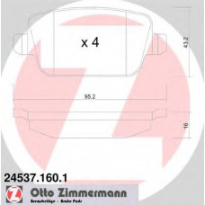 Колодки гальмівні (задні) Ford Kuga/Galaxy 06-/Mondeo/S-Max 07-15 (Lucas-Girling)