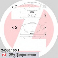Колодки гальмівні (передні) Citroen Berlingo/Peugeot Partner 08- (Ate-Teves)