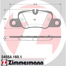 Колодки гальмівні (задні) Porsche 911/Panamera 09- (Brembo)