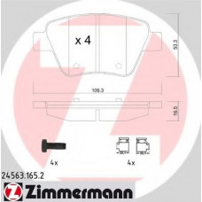 Колодки гальмівні (задні) VW Caddy III/Golf VI/VII/Touran 10- (Bosch) (з аксесуарами)