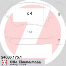 Колодки гальмівні (задні) Audi A4/A5/ Q5 1.8TFSI-3.2FSI 06- (Lucas-Girling)
