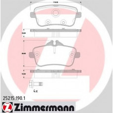 Колодки гальмівні (задні) MB M-class (W166)/GL-class (X166)/AMG (W176) 2.1D-5.5 11- (TRW)