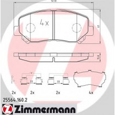 Колодки гальмівні (передні) Mazda CX-5 11- (Akebono) (з аксесуарами)