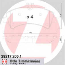 Колодки гальмівні (задні) MB Sprinter 509-519 CDI/VW Crafter 50 06- (спарка) (Bosch)