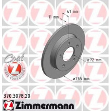 Диск гальмівний (задній) Mazda 3 1.3-2.2 MZR 04-14 (265x11)
