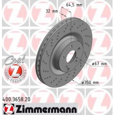 Диск гальмівний (передній) MB S-class (W221)/E-class (W211) 03-13 (350x32)(з покр)(з отворами(вентил)